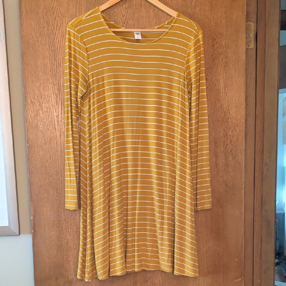 Old Navy Mustard Yellow Striped Dress